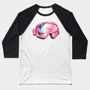 Pink Skiing Goggles Baseball T-Shirt